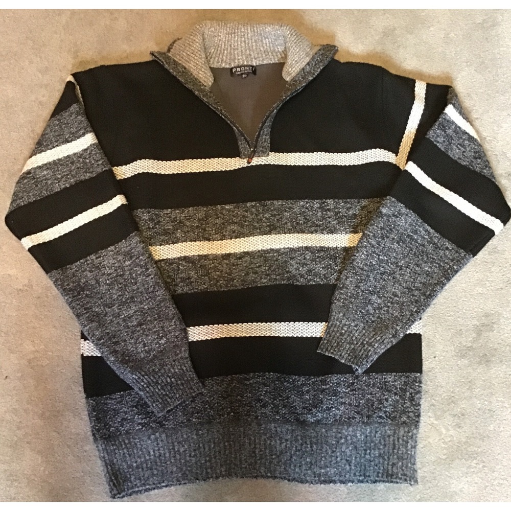 Men's Pronti Collection By Phita Sweater‎ Half Zip Fleece Lined  Size 2X